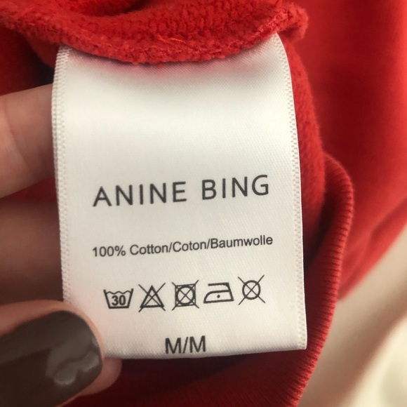 Anine Bing Red Sweatshirt size M - Picture 6 of 7
